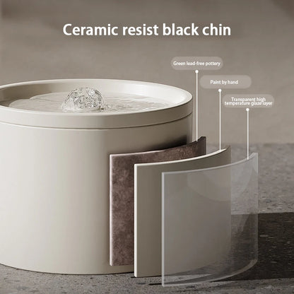 Ceramic Water Fountain - Filtered Fresh Water