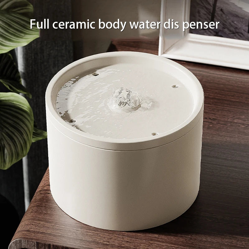 Ceramic Water Fountain - Filtered Fresh Water