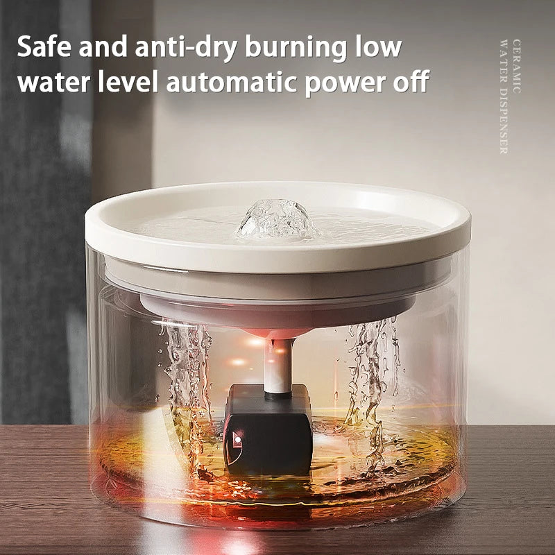 Ceramic Water Fountain - Filtered Fresh Water