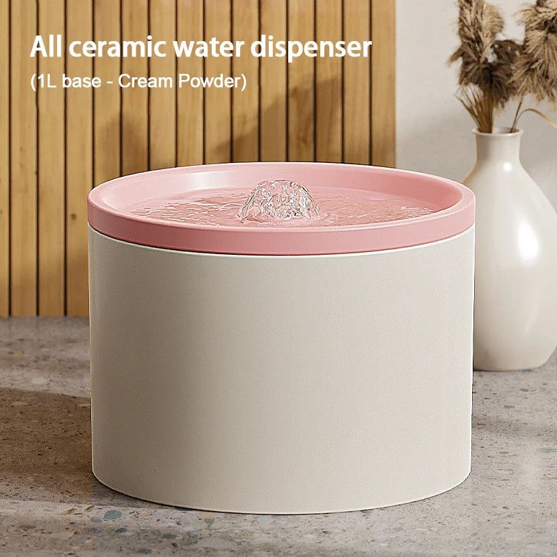 Ceramic Water Fountain - Filtered Fresh Water